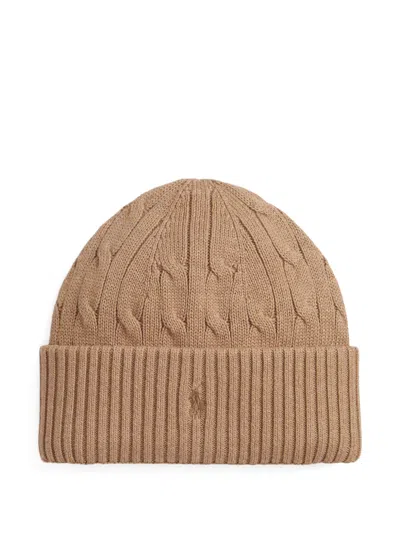 Polo Ralph Lauren Kids' Cable-knit Beanie In Brown