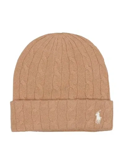 Polo Ralph Lauren Cable Knit Beanie In Cammello