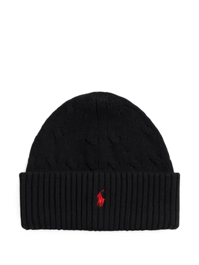 Polo Ralph Lauren Kids' Cable-knit Beanie Hat In Black