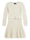 Polo Ralph Lauren Ralph Lauren Cable-knit Cotton Sweater Dress In White