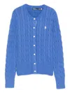 Polo Ralph Lauren Cable-knit Buttoned Cardigan In Blue