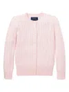 Polo Ralph Lauren Cable-knit Cardigan In Pink