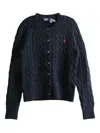 Polo Ralph Lauren Cable-knit Cardigan In Blue