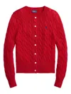 Polo Ralph Lauren Cable-knit Cardigan In Red