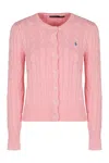 Polo Ralph Lauren Pink Polo Pony Round Neck Cardigan