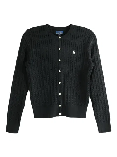 Polo Ralph Lauren Kids' Cable-knit Cardigan In Black
