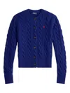 Polo Ralph Lauren Cable-knit Cardigan In Blue