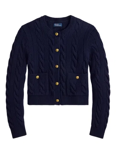 Polo Ralph Lauren Cable-knit Cardigan In Blue