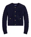 Polo Ralph Lauren Cable-knit Wool And Cashmere-blend Cardigan In Blue