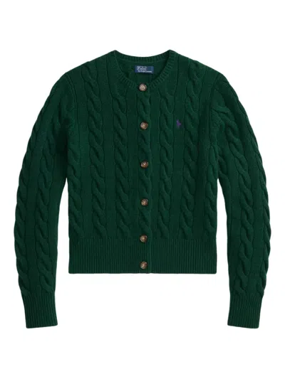 Polo Ralph Lauren Cable-knit Cardigan In Green
