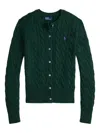 Polo Ralph Lauren Cable-knit Cardigan In Green