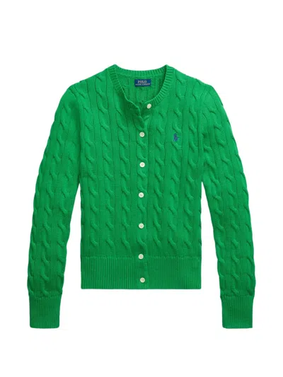 Polo Ralph Lauren Cable-knit Cardigan In Green