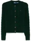 Polo Ralph Lauren Cable-knit Cardigan In Moss Agate