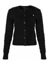 Polo Ralph Lauren Cable-knit Cardigan In Wool And Cashmere In Black