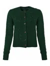 Polo Ralph Lauren Cable-knit Cardigan In Wool And Cashmere In Green