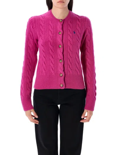 Polo Ralph Lauren Cable-knit Cardigan In Pink