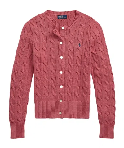 Polo Ralph Lauren Cable-knit Cardigan In Pink