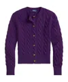 Polo Ralph Lauren Cable-knit Cardigan In Purple