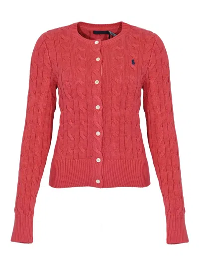 Polo Ralph Lauren Cable-knit Cardigan In Red