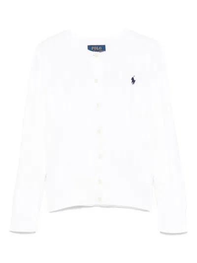 Polo Ralph Lauren Kids' Cable-knit Cardigan In White