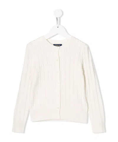 Polo Ralph Lauren Cable Knit Cardigan In White