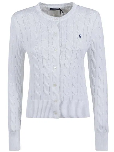 POLO RALPH LAUREN CABLE KNIT CARDIGAN WITH BUTTON-DOWN FRONT