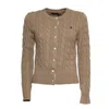 Polo Ralph Lauren Plaited Cardigan With Long Sleeves