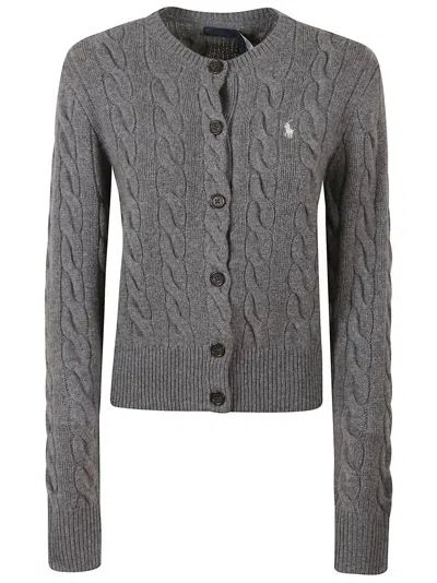 POLO RALPH LAUREN POLO RALPH LAUREN CABLE KNIT CARDIGAN WITH ROUND NECKLINE