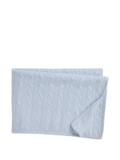 Polo Ralph Lauren Cable-knit Cashmere Blanket In Blue