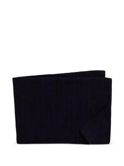 Polo Ralph Lauren Cable-knit Cashmere Blanket In Blue