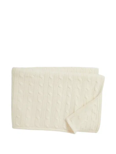 Polo Ralph Lauren Cable-knit Cashmere Blanket In Neutral