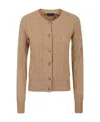 Polo Ralph Lauren Cable-knit Cashmere Cardigan In Brown