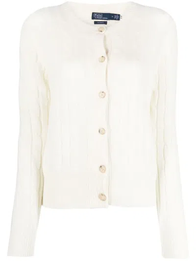 Polo Ralph Lauren Cable-knit Cashmere Cardigan In Neutral