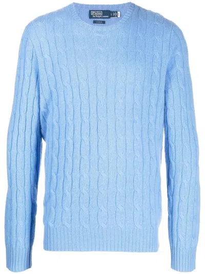 Polo Ralph Lauren Light Blue Cable Knit Sweater