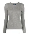 Polo Ralph Lauren Grey Julianna Long Sleeve Pullover In Gray