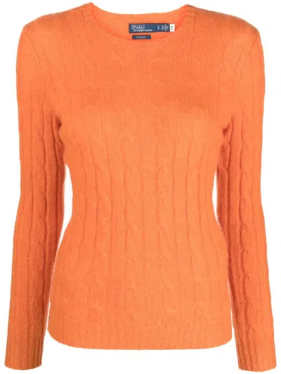 Polo Ralph Lauren Cable-knit Cashmere Jumper In Orange