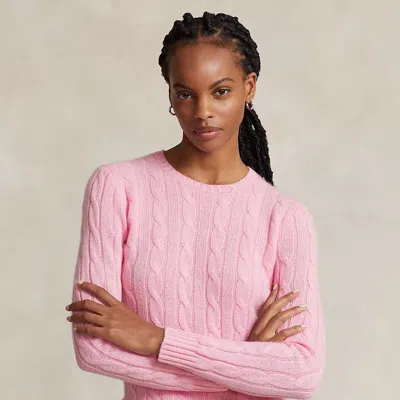 Polo Ralph Lauren Cable-knit Cashmere Jumper In Pink