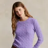 Polo Ralph Lauren Cable-knit Cashmere Jumper In Purple