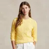 Polo Ralph Lauren Cable-knit Cashmere Jumper In Yellow