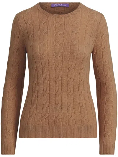 Polo Ralph Lauren Cable-knit Cashmere Sweater In Brown