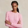 Polo Ralph Lauren Cable-knit Cashmere Sweater In Carmel Pink