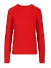 Polo Ralph Lauren Cable-knit Cashmere Sweater Knitwear Red In Red