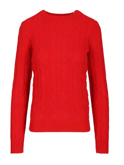 Polo Ralph Lauren Cable-knit Cashmere Sweater Knitwear Red
