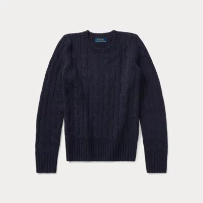 Polo Ralph Lauren Kids' Cable-knit Cashmere Sweater In Refined Navy