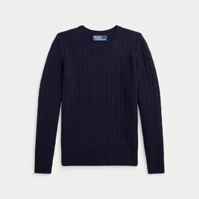 Polo Ralph Lauren Kids' Cable-knit Cashmere Sweater In Refined Navy