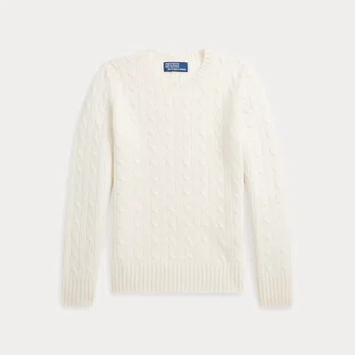 Polo Ralph Lauren Kids' Cable-knit Cashmere Sweater In Warm White