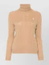 Polo Ralph Lauren Wool And Cashmere Blend Turtleneck Sweater In Neutral