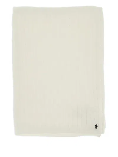 Polo Ralph Lauren Cable-knit Cotton Blanket In Neutral