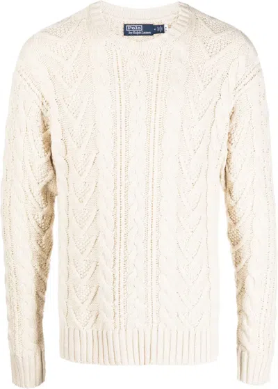 POLO RALPH LAUREN CABLE-KNIT COTTON-BLEND JUMPER