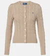 Polo Ralph Lauren Cable-knit Cotton Cardigan In Yellow Cream